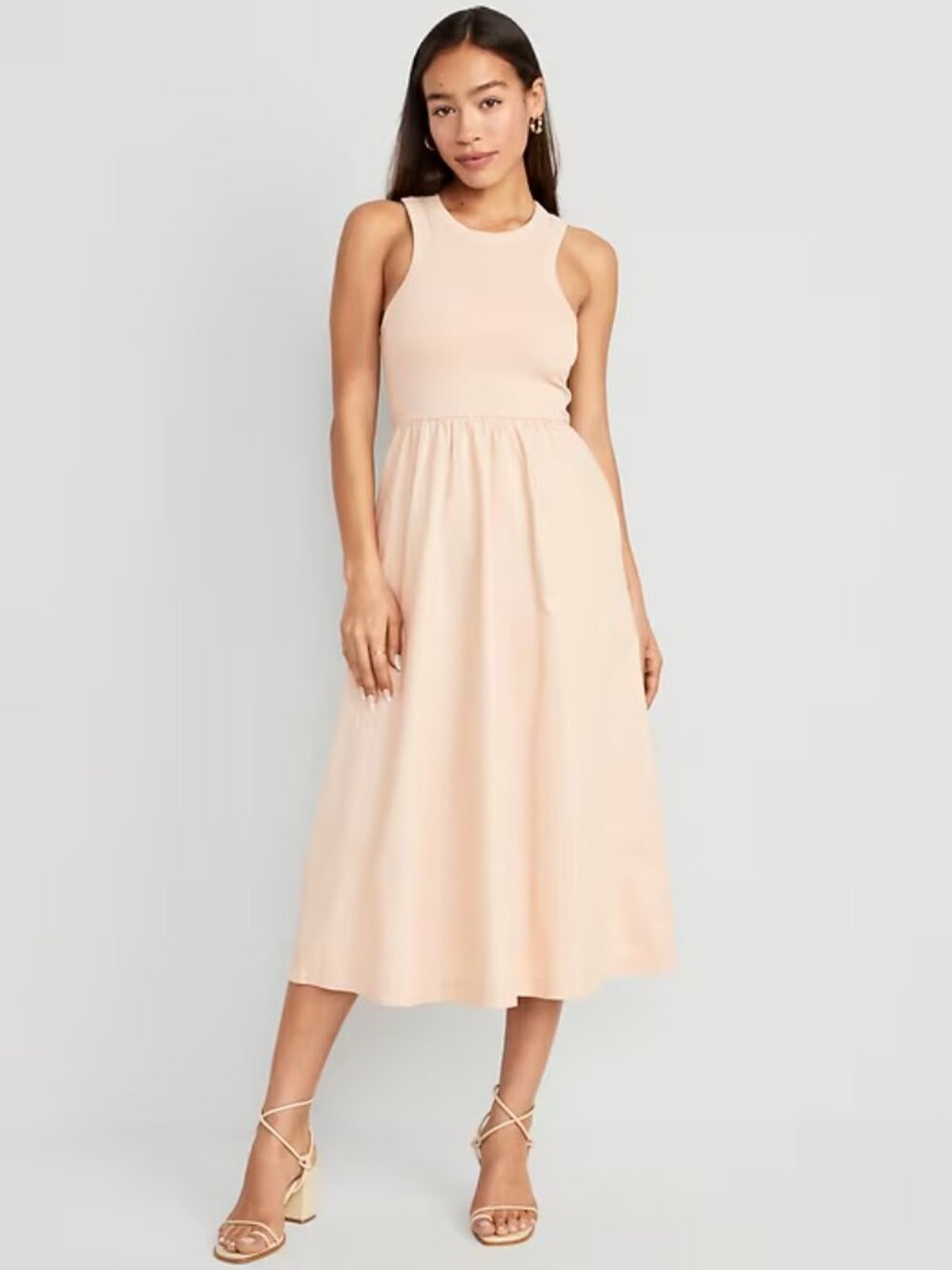 Old Navy Fit & Flare Combination Midi Dress